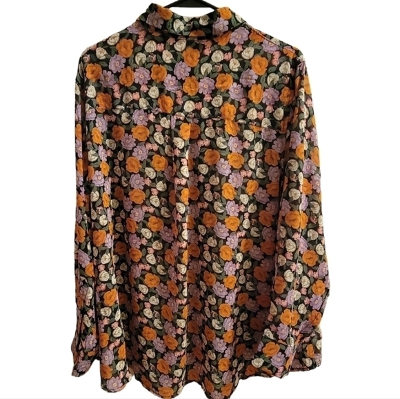 Faith + Zoe Floral Button Down Top Size 2X - Picture 2 of 6
